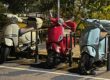Three (3) Vespa scooters
